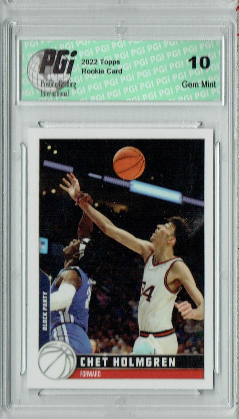 Chet Holmgren 2022 Topps X #6 Rookie Card PGI 10