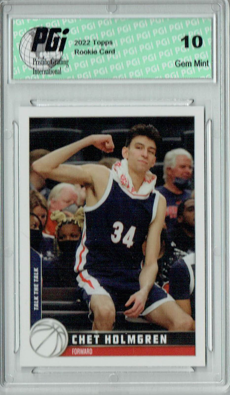 Chet Holmgren 2022 Topps X #17 Rookie Card PGI 10
