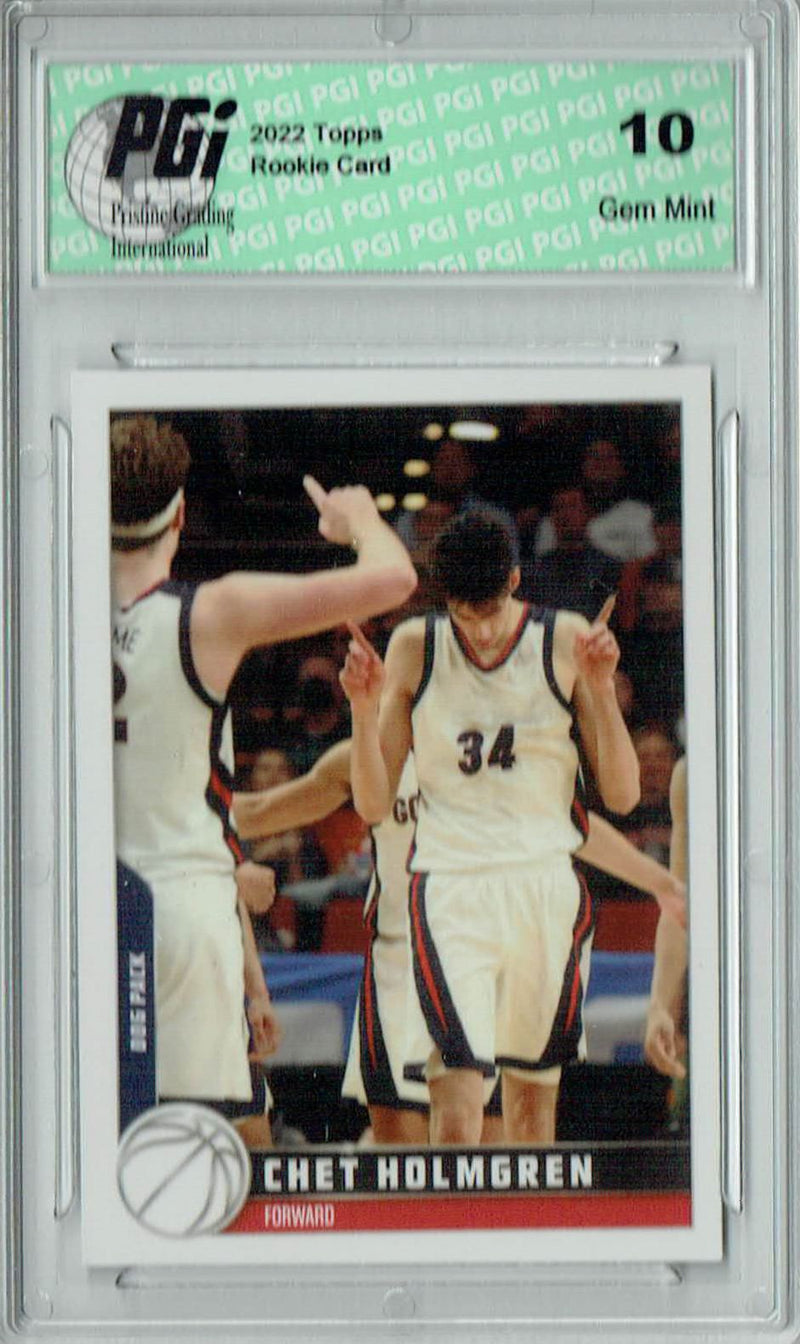 Chet Holmgren 2022 Topps X #20 Rookie Card PGI 10