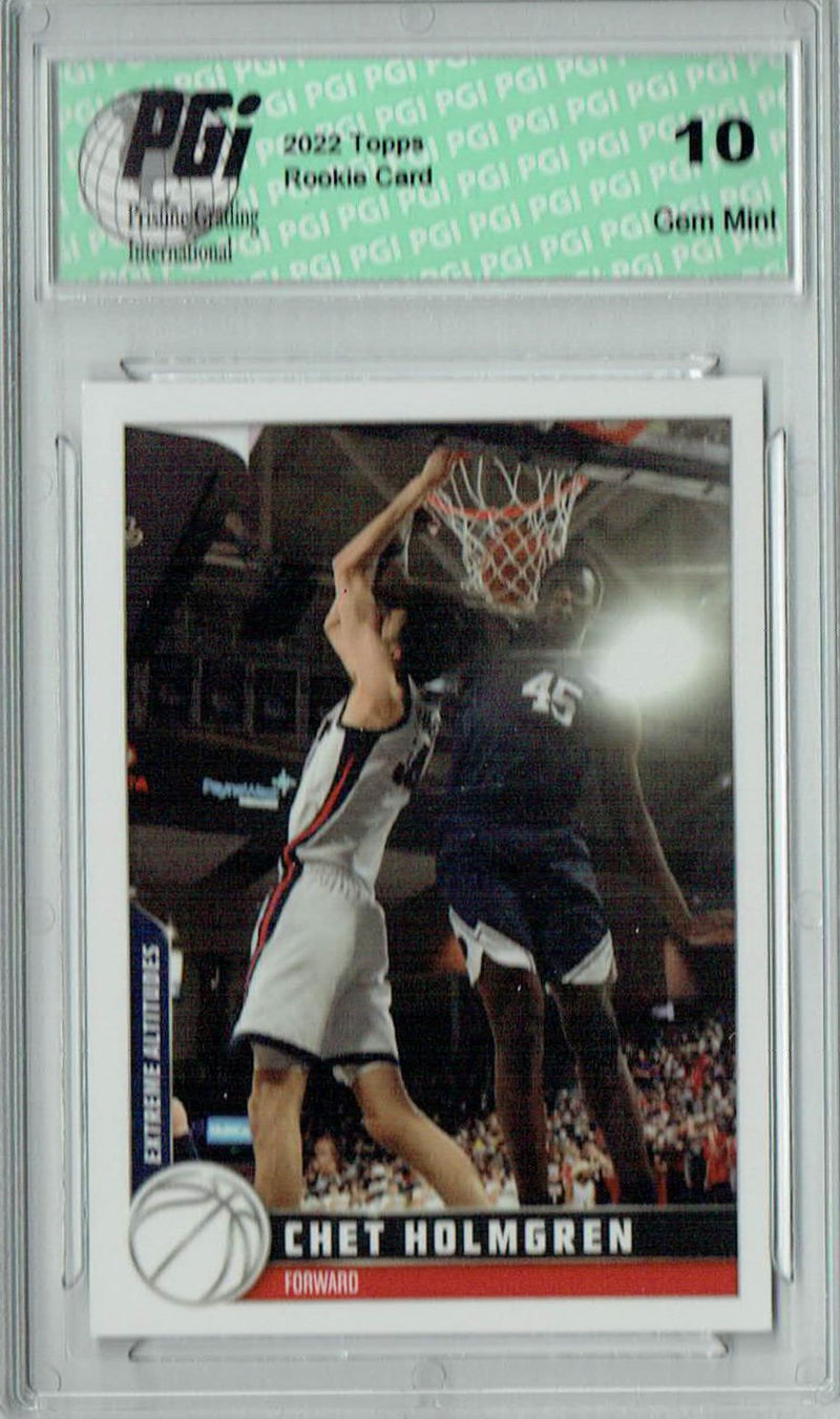Chet Holmgren 2022 Topps X #8 Rookie Card PGI 10