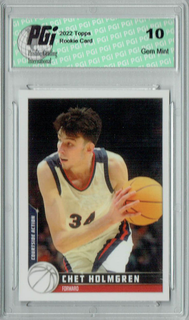 Chet Holmgren 2022 Topps X #28 Rookie Card PGI 10