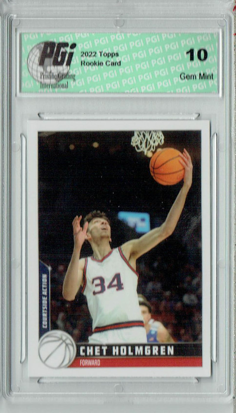 Chet Holmgren 2022 Topps X #25 Rookie Card PGI 10