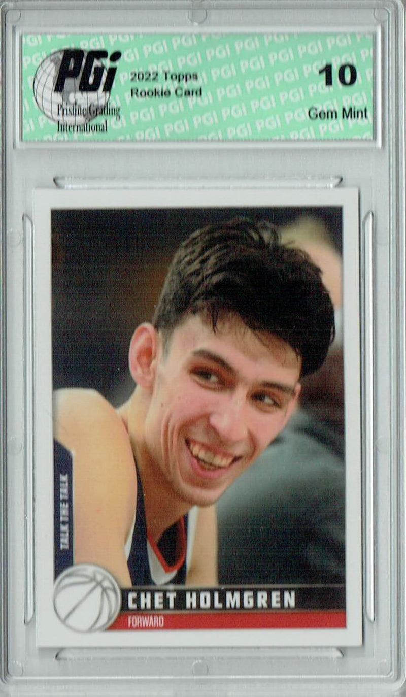 Chet Holmgren 2022 Topps X #16 Rookie Card PGI 10