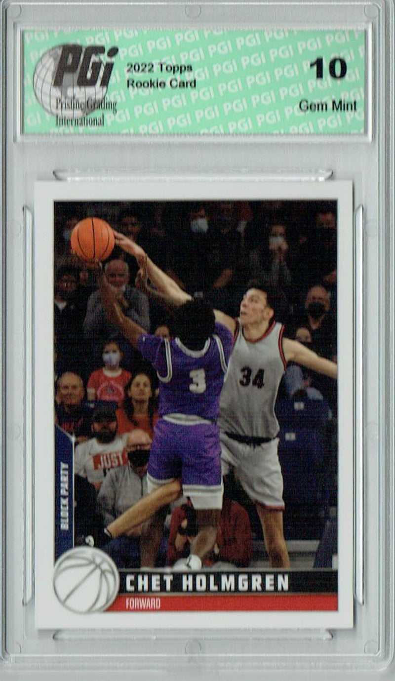 Chet Holmgren 2022 Topps X #4 Rookie Card PGI 10