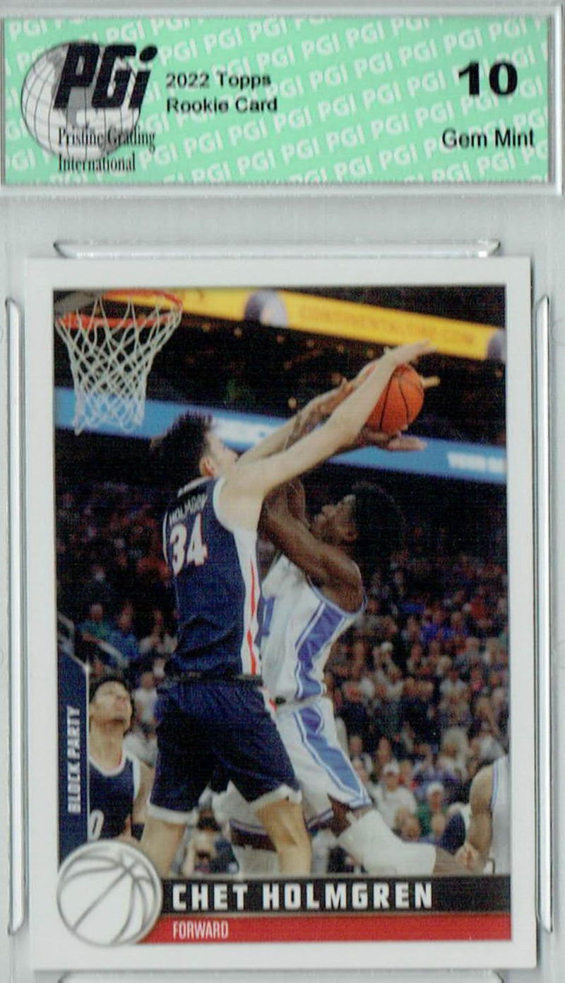 Chet Holmgren 2022 Topps X #5 Rookie Card PGI 10