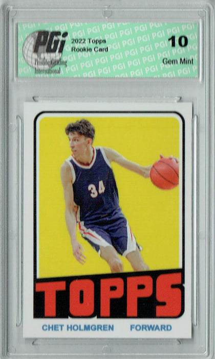Chet Holmgren 2022 Topps X #C2 SP Rookie Card PGI 10