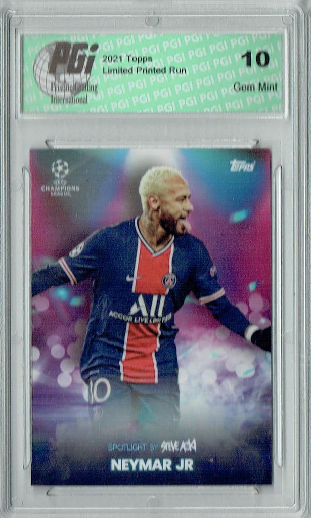 Neymar Jr 2021 Topps Aoki's Football Festival Rare Trading Card PGI 10 Rookie Cards Neymar Jr 2021 Topps Aoki's Football Festival Rare Trading Card PGI 10 Rookie Cards