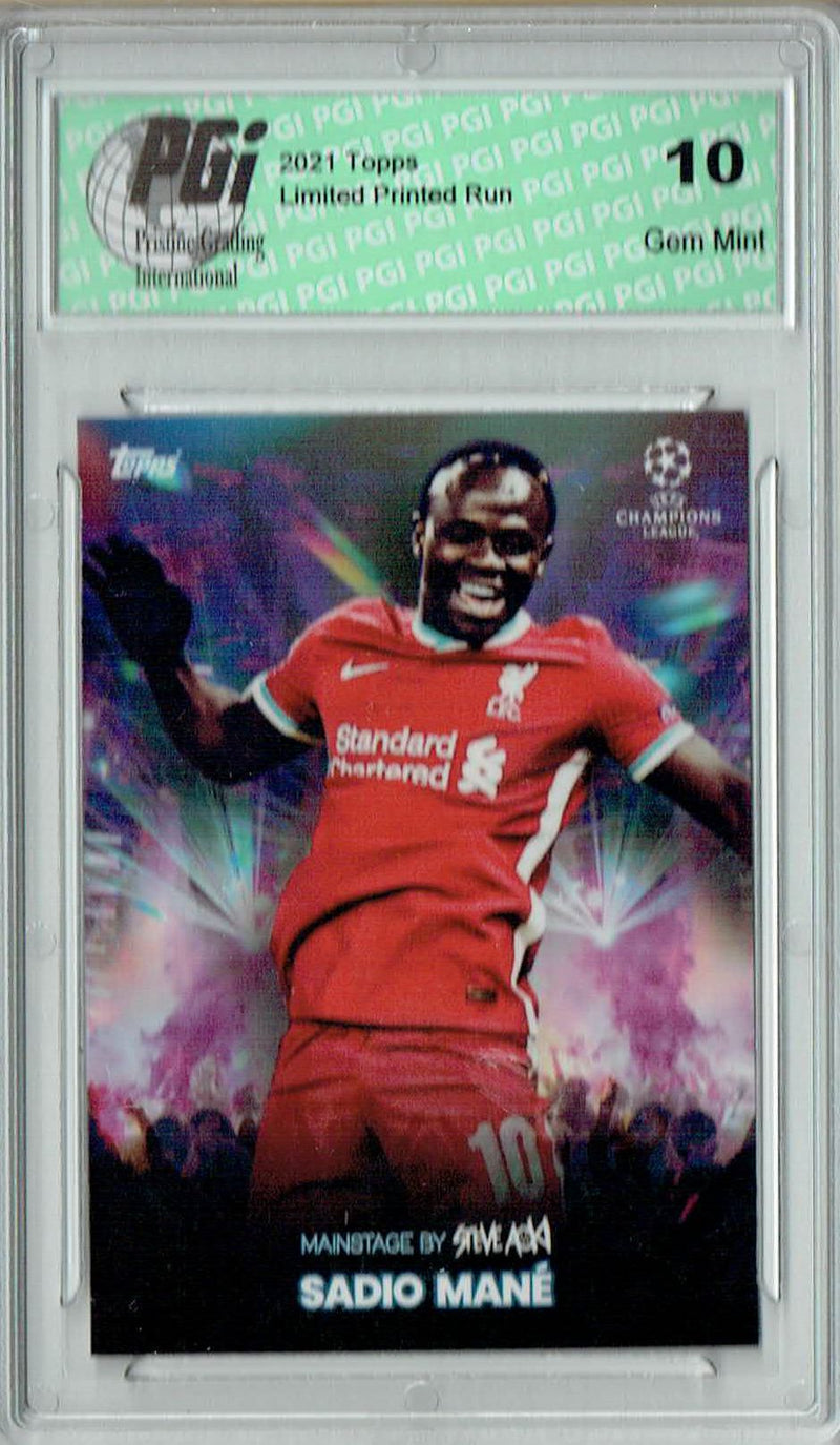 Sadio Mane 2021 Topps Aoki's Football Festival Rare Trading Card PGI 10