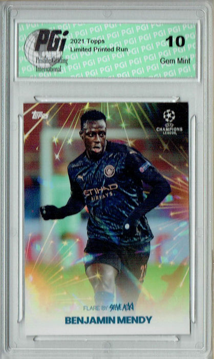 Benjamin Mendy 2021 Topps Aoki's Football Festival Rare Trading Card PGI 10