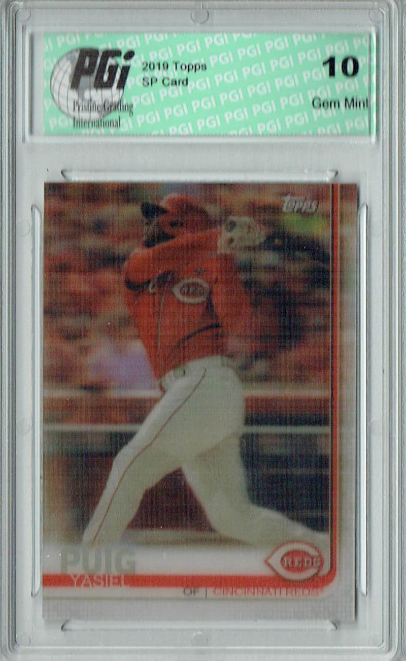 Yasiel Puig 2019 Topps 3D #US106 Only 540 Made Rare Trading Card PGI 10