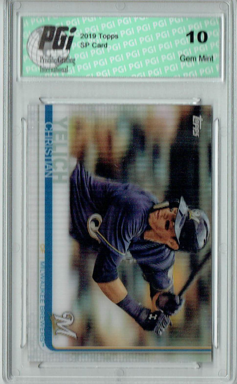 Christian Yelich 2019 Topps 3D #300 Only 540 Made Rare Trading Card PGI 10