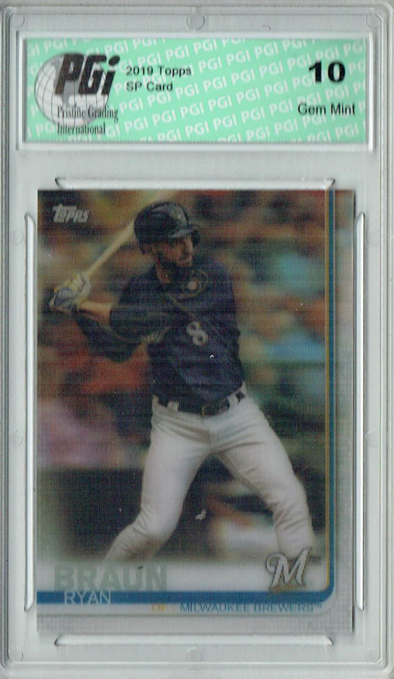 Ryan Braun 2019 Topps 3D #614 Only 540 Made Rare Trading Card PGI 10