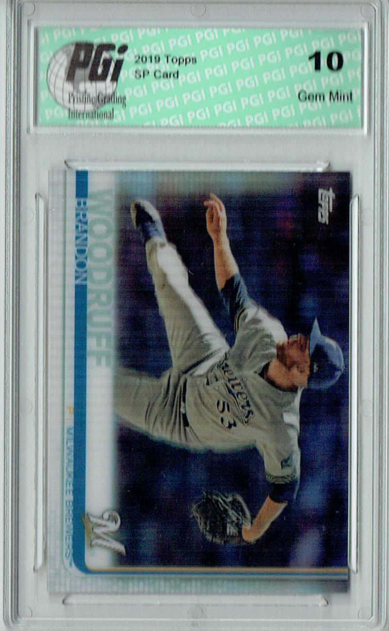 Brandon Woodruff 2019 Topps 3D #687 Only 540 Made Rare Trading Card PGI 10