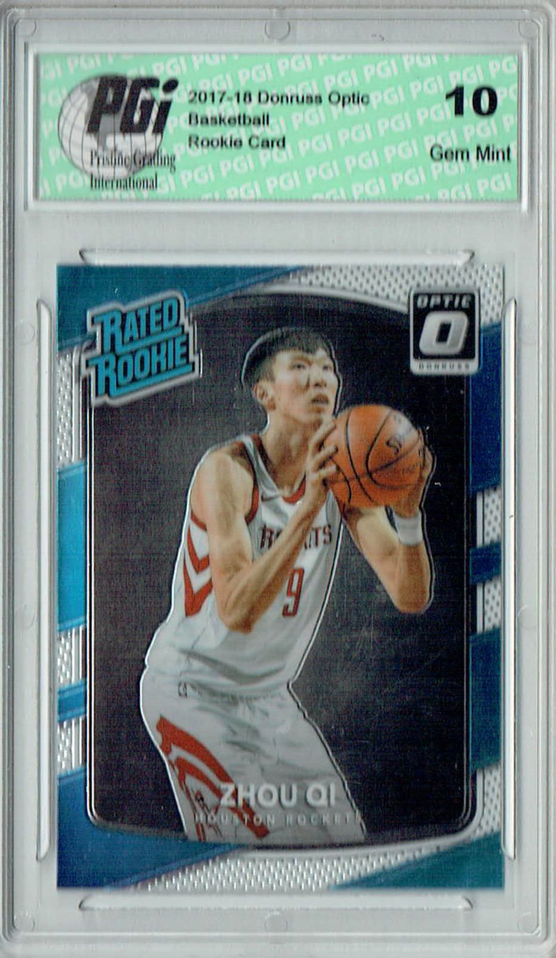 Zhou Qi 2017 Donruss Optic #151 Rookie Card PGI 10