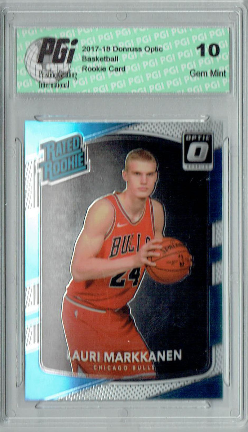 Lauri Markkanen 2017 Donruss Optic #159 Rookie Card PGI 10