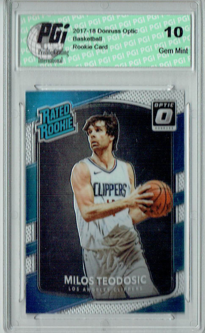 Milos Teodosic 2017 Donruss Optic #155 Rookie Card PGI 10
