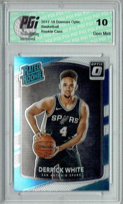 Derrick White 2017 Donruss Optic #172 Rookie Card PGI 10