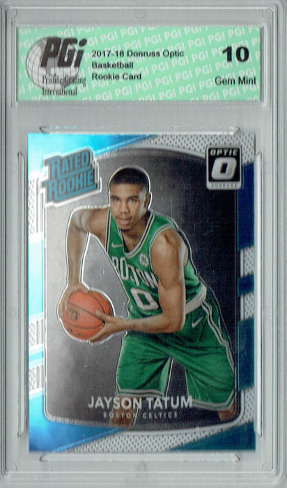 Jayson Tatum 2017 Donruss Optic #198 Rookie Card PGI 10