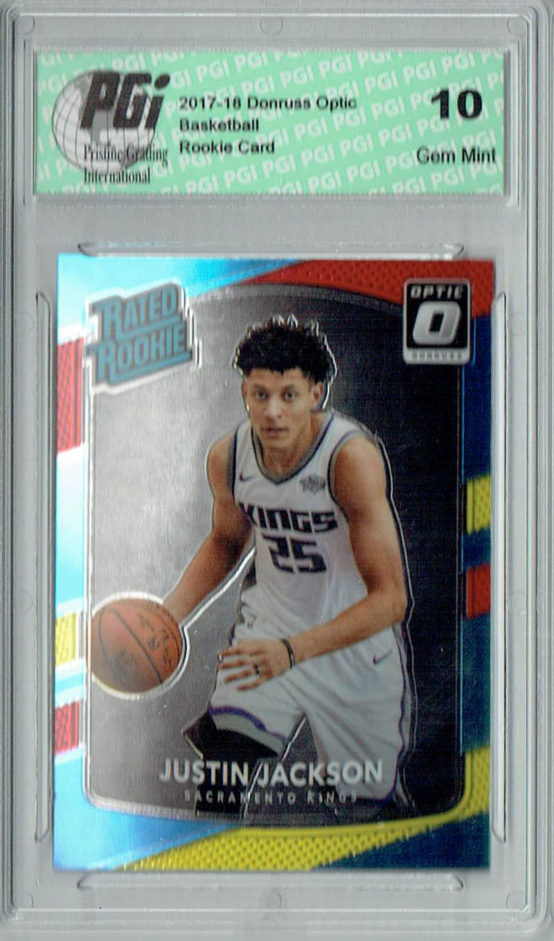 Justin Jackson 2017 Donruss Optic #158 Red & Yellow Rookie Card PGI 10