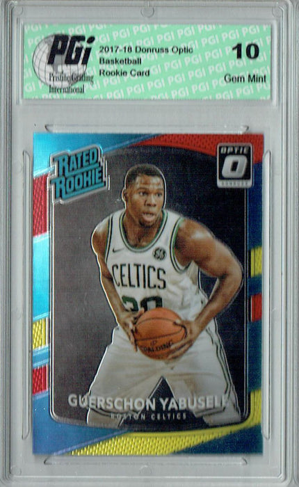 Guerschon Yabusele 2017 Donruss Optic #154 Red & Yellow Rookie Card PGI 10