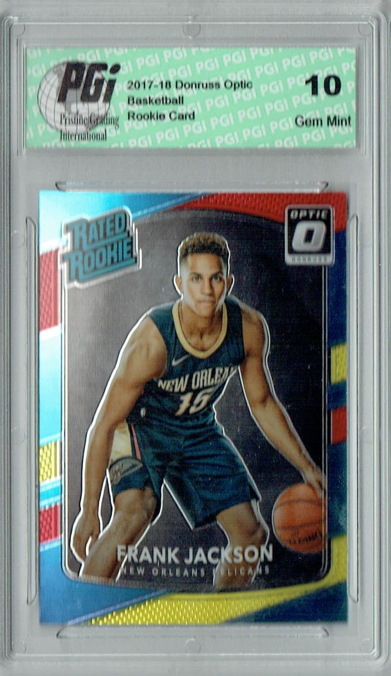 Frank Jackson 2017 Donruss Optic #170 Red & Yellow Rookie Card PGI 10
