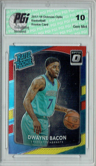 Dwayne Bacon 2017 Donruss Optic #161 Red & Yellow Rookie Card PGI 10