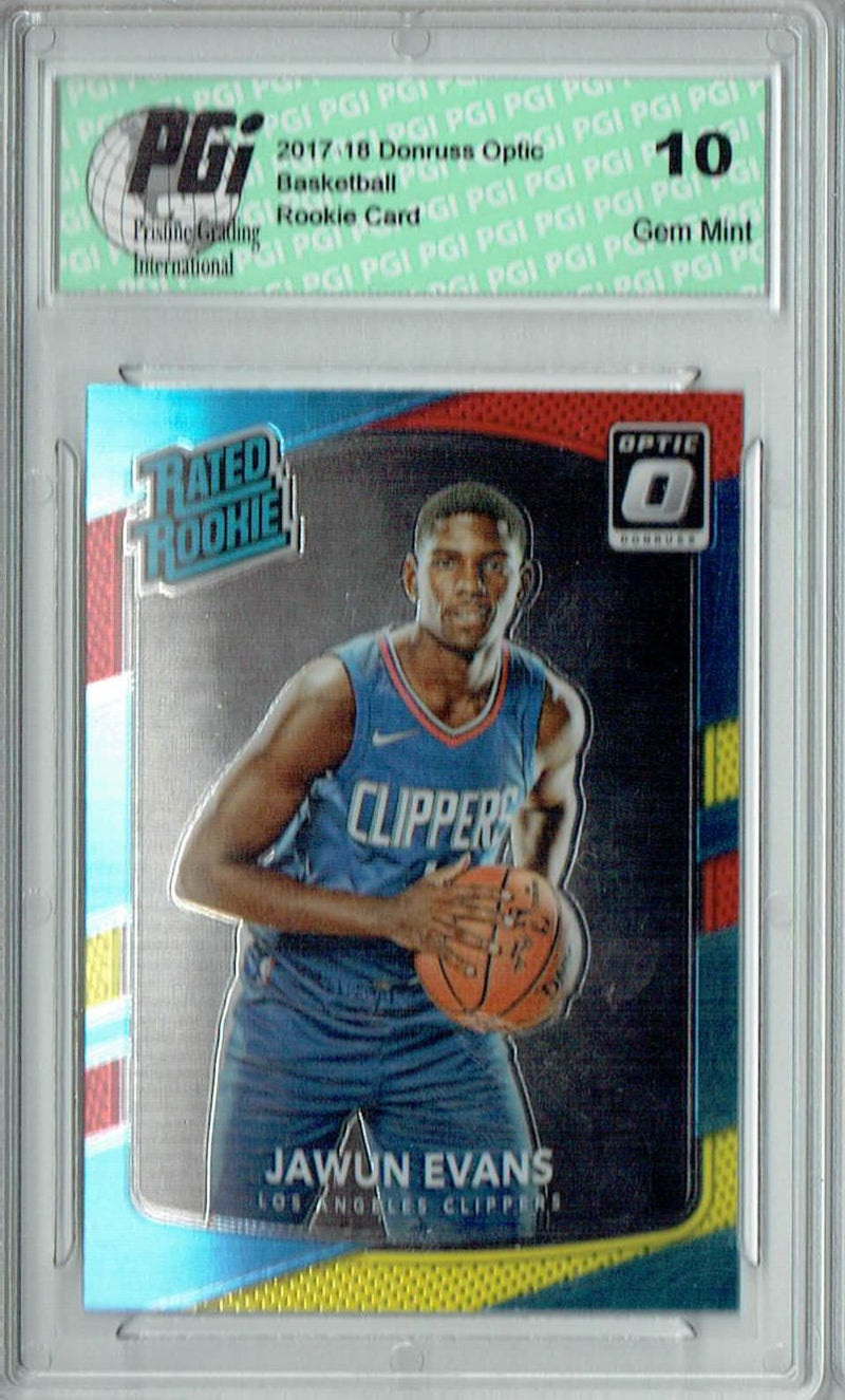 Jawun Evans 2017 Donruss Optic #162 Red & Yellow Rookie Card PGI 10