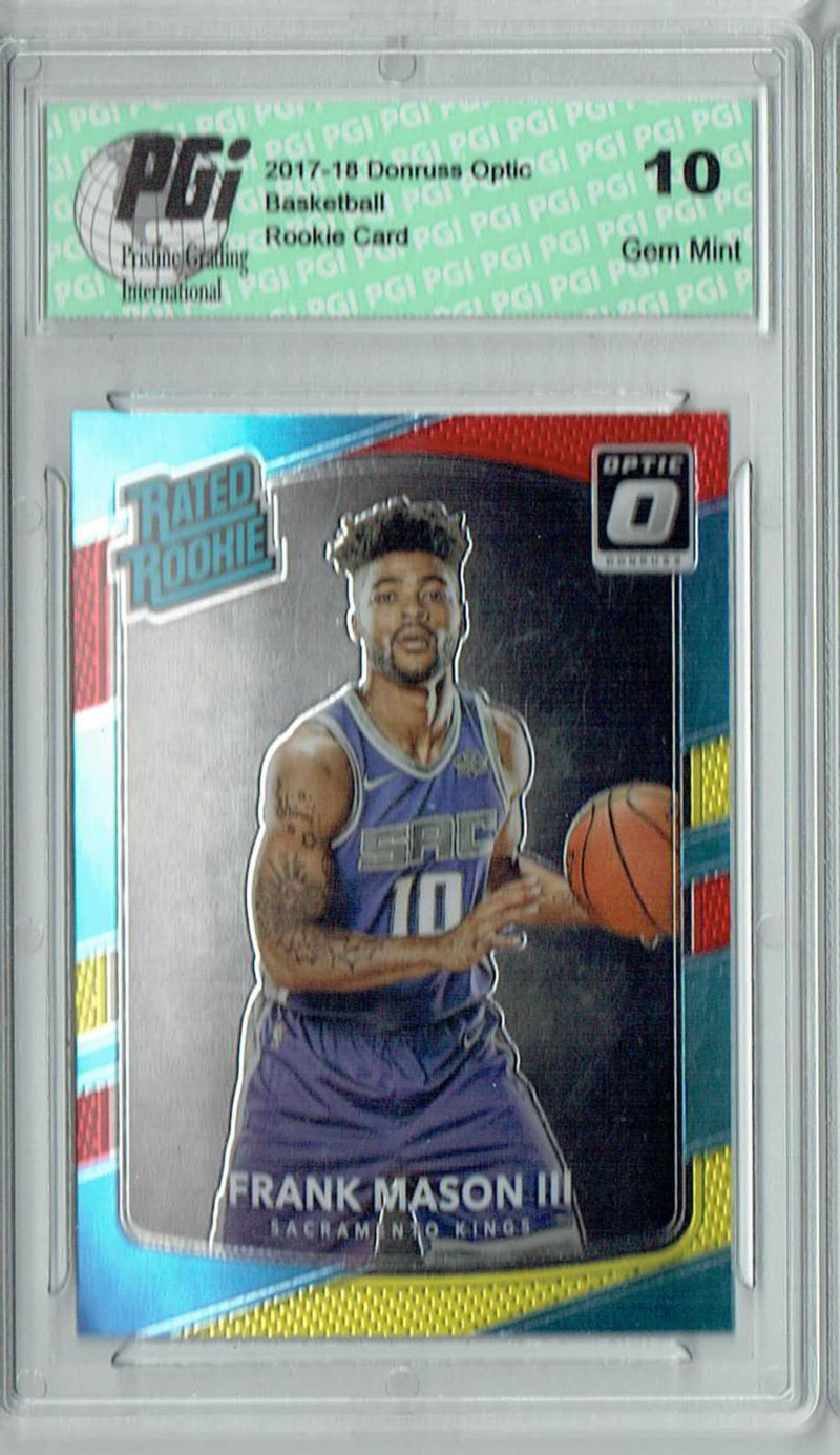Frank Mason III 2017 Donruss Optic #167 Red & Yellow Rookie Card PGI 10