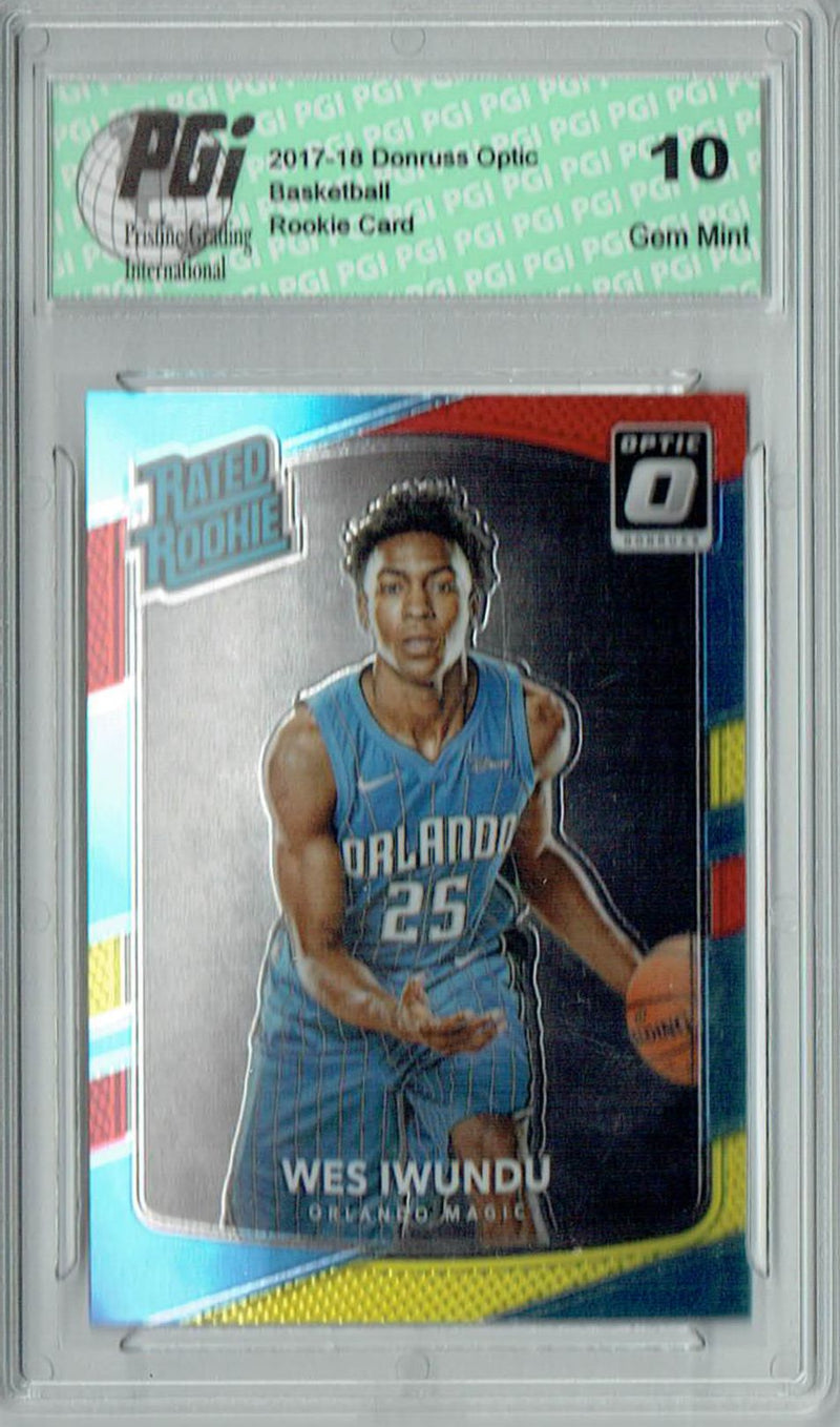 Wes Iwundu 2017 Donruss Optic #168 Red & Yellow Rookie Card PGI 10
