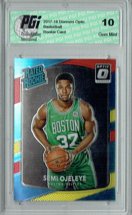 Semi Ojeleye 2017 Donruss Optic #164 Red & Yellow Rookie Card PGI 10