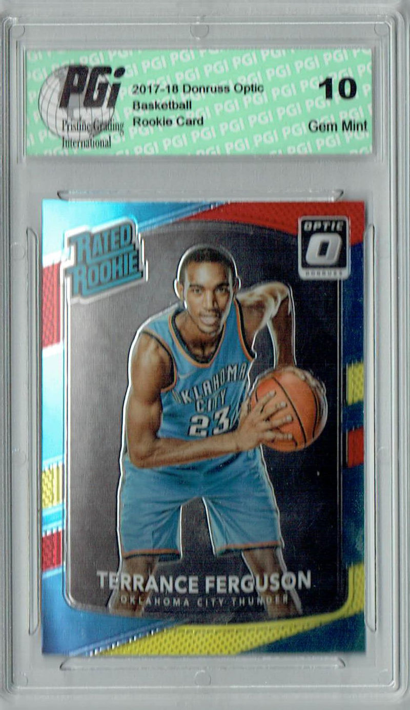 Terrance Ferguson 2017 Donruss Optic #180 Red & Yellow Rookie Card PGI 10