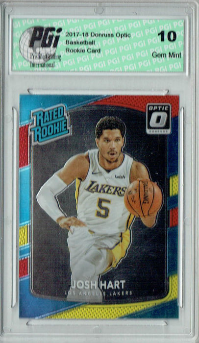 Josh Hart 2017 Donruss Optic #171 Red & Yellow Rookie Card PGI 10