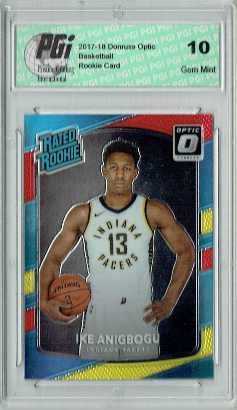 Ike Anigbogu 2017 Donruss Optic #176 Red & Yellow Rookie Card PGI 10