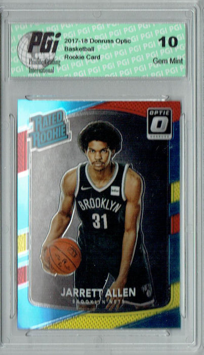 Jarrett Allen 2017 Donruss Optic #179 Red & Yellow Rookie Card PGI 10