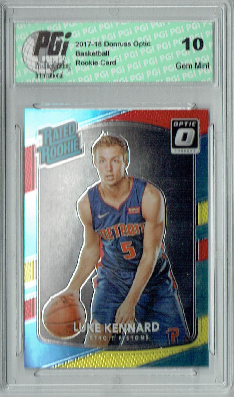Luke Kennard 2017 Donruss Optic #189 Red & Yellow Rookie Card PGI 10