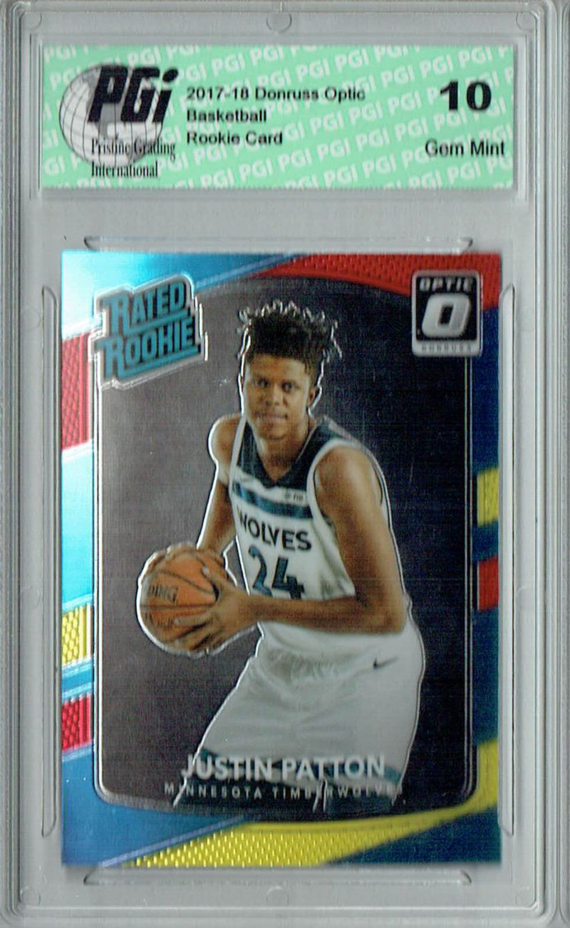 Justin Patton 2017 Donruss Optic #185 Red & Yellow Rookie Card PGI 10