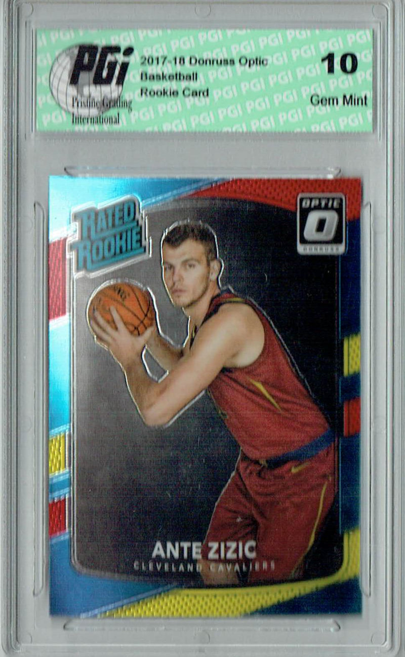 Ante Zizic 2017 Donruss Optic #186 Red & Yellow Rookie Card PGI 10