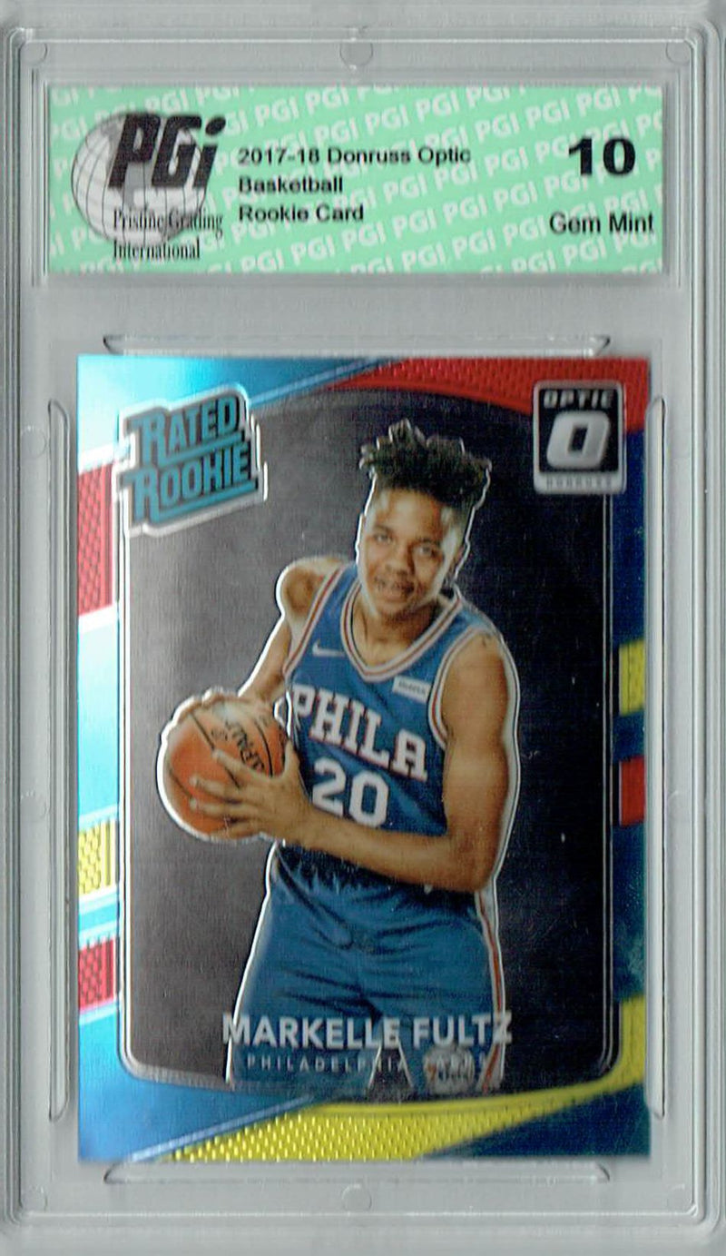 Markelle Fultz 2017 Donruss Optic #200 Red & Yellow Rookie Card PGI 10