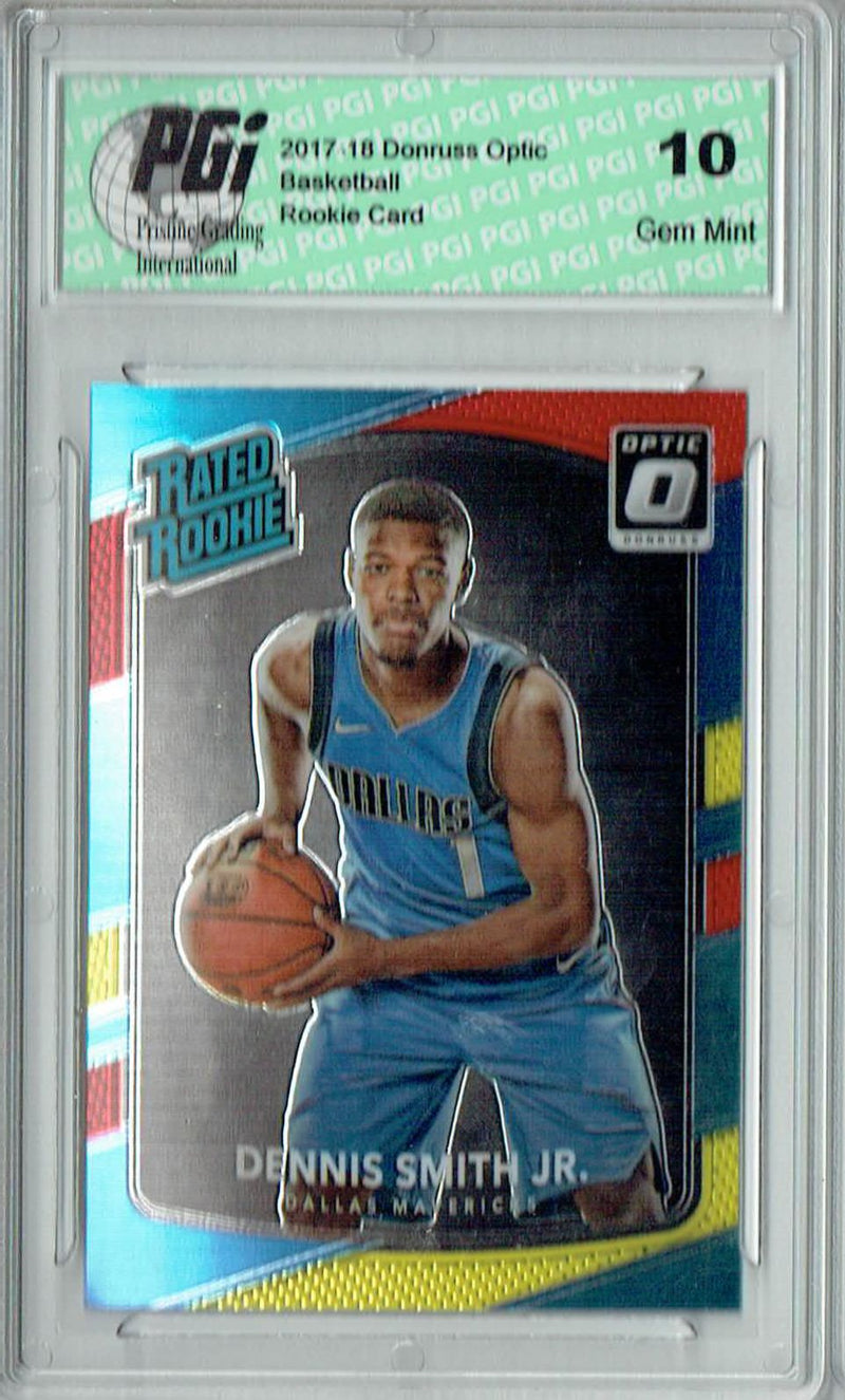 Dennis Smith Jr. 2017 Donruss Optic #192 Red & Yellow Rookie Card PGI 10