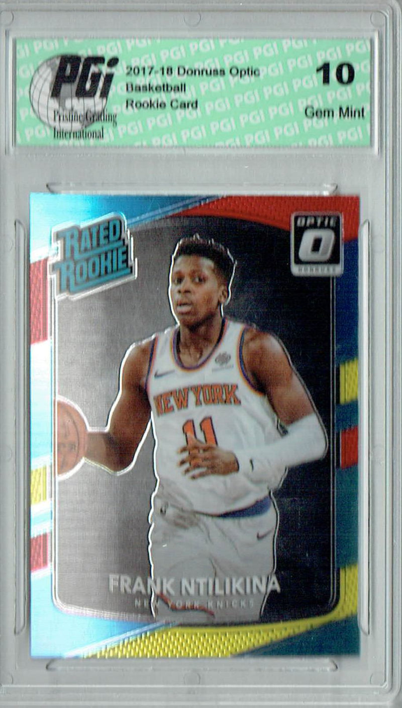 Frank Ntilikina 2017 Donruss Optic #193 Red & Yellow Rookie Card PGI 10