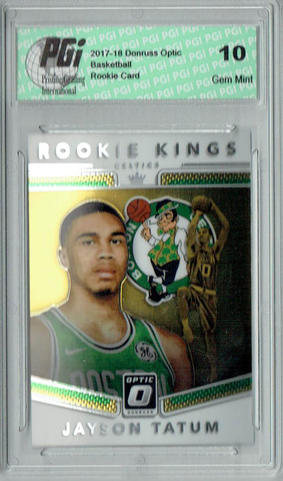 Jayson Tatum 2017 Donruss Optic #5 Rookie Kings Rookie Card PGI 10