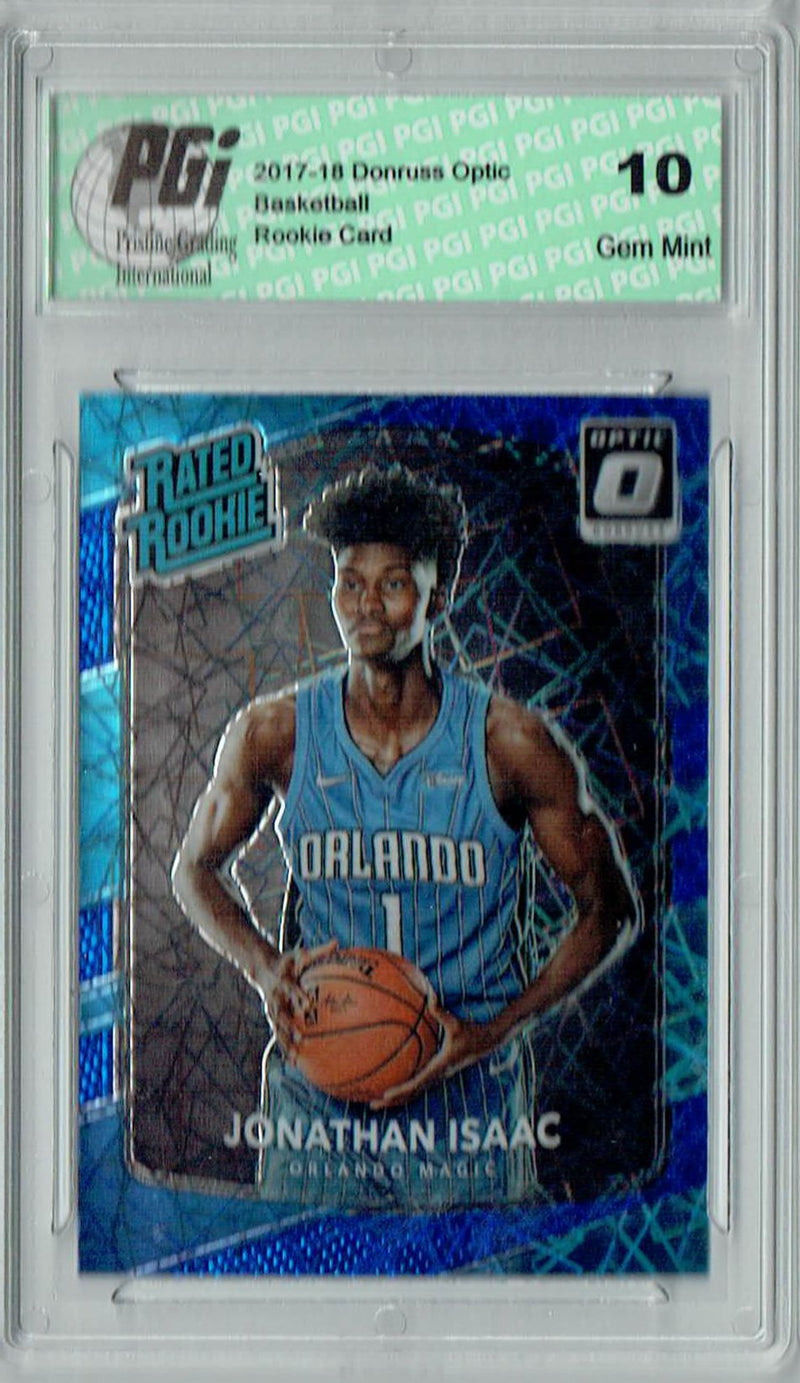 Jonathan Isaac 2017 Donruss Optic #195 Blue Velocity Rookie Card PGI 10