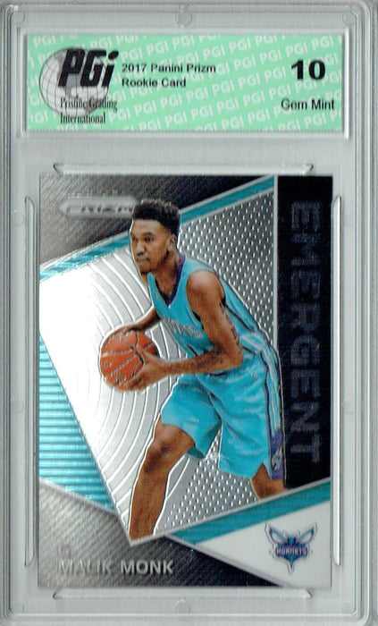 Malik Monk 2017 Panini Prizm #EM-MAL Emergent Rookie Card PGI 10