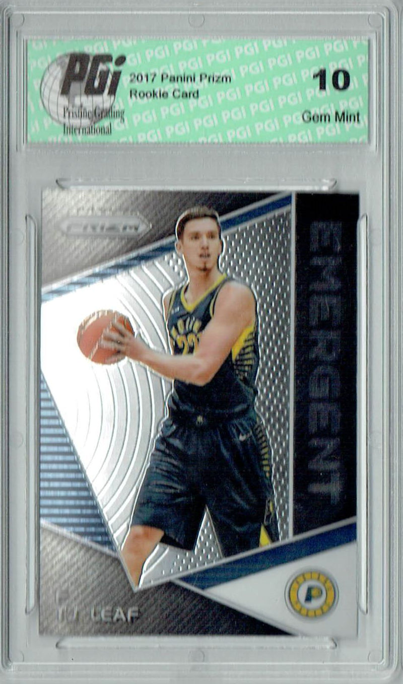 T.J. Leaf 2017 Panini Prizm #EM-TJL Emergent Rookie Card PGI 10