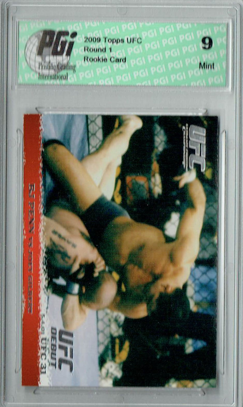 PGI 9 BJ Penn & Joey Gilbert 2009 Topps UFC #10 Round 1 Rookie Card