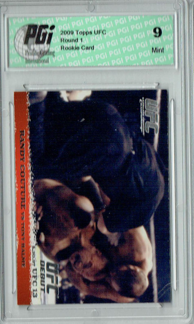 PGI 9 Randy Couture & Tony Halme 2009 Topps UFC #4 Round 1 Rookie Card