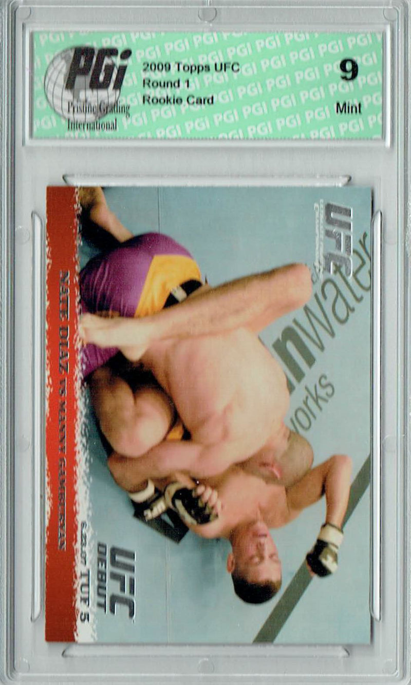 PGI 9 Nate Diaz - Manny Gamburyan 2009 Topps UFC #66 Round 1 Rookie Card