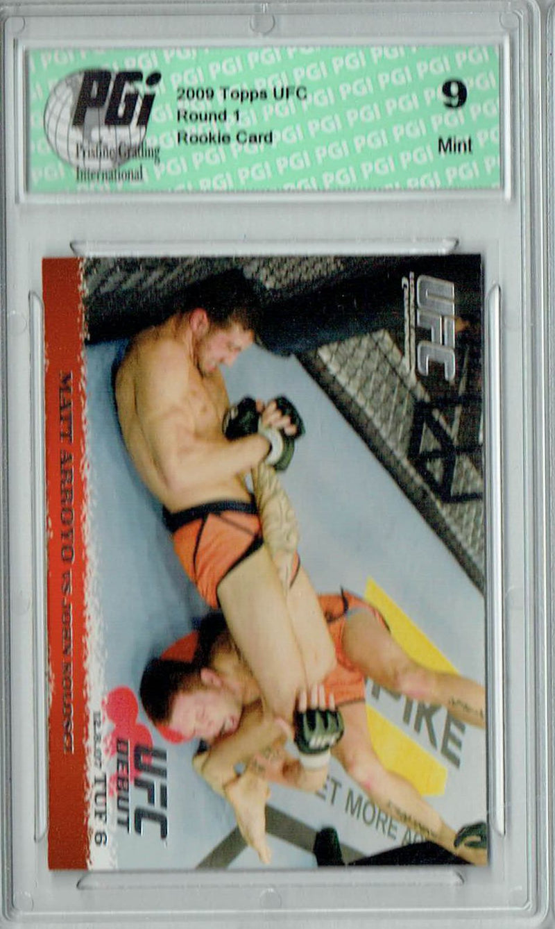 PGI 9 Matt Arroyo - John Kolosci 2009 Topps UFC #74 Round 1 Rookie Card