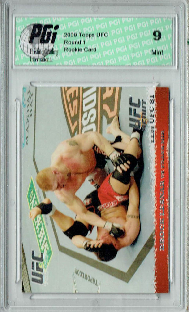 PGI 9 Brock Lesnar & Frank Mir 2009 Topps UFC #81 Round 1 Rookie Card