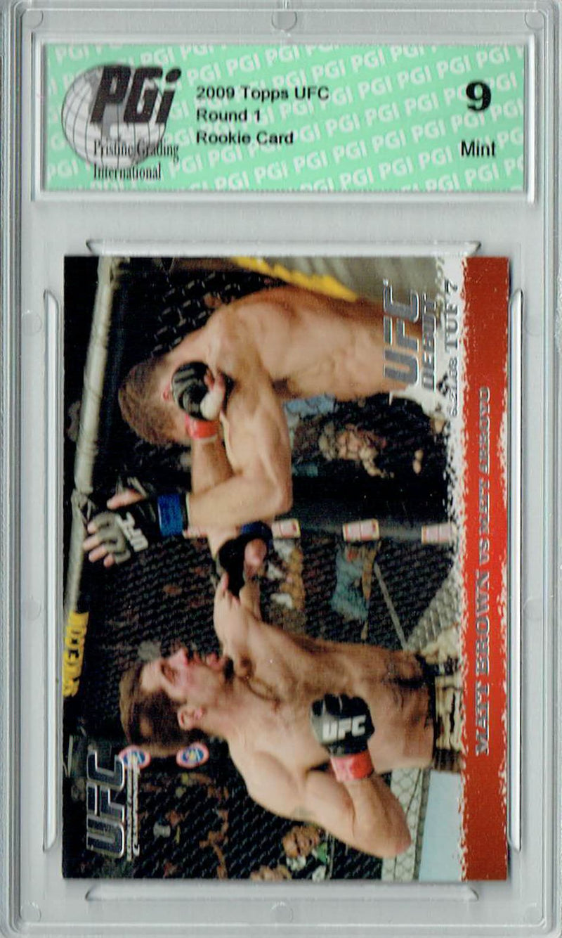 PGI 9 Matt Brown - Matt Arroyo 2009 Topps UFC #86 Round 1 Rookie Card